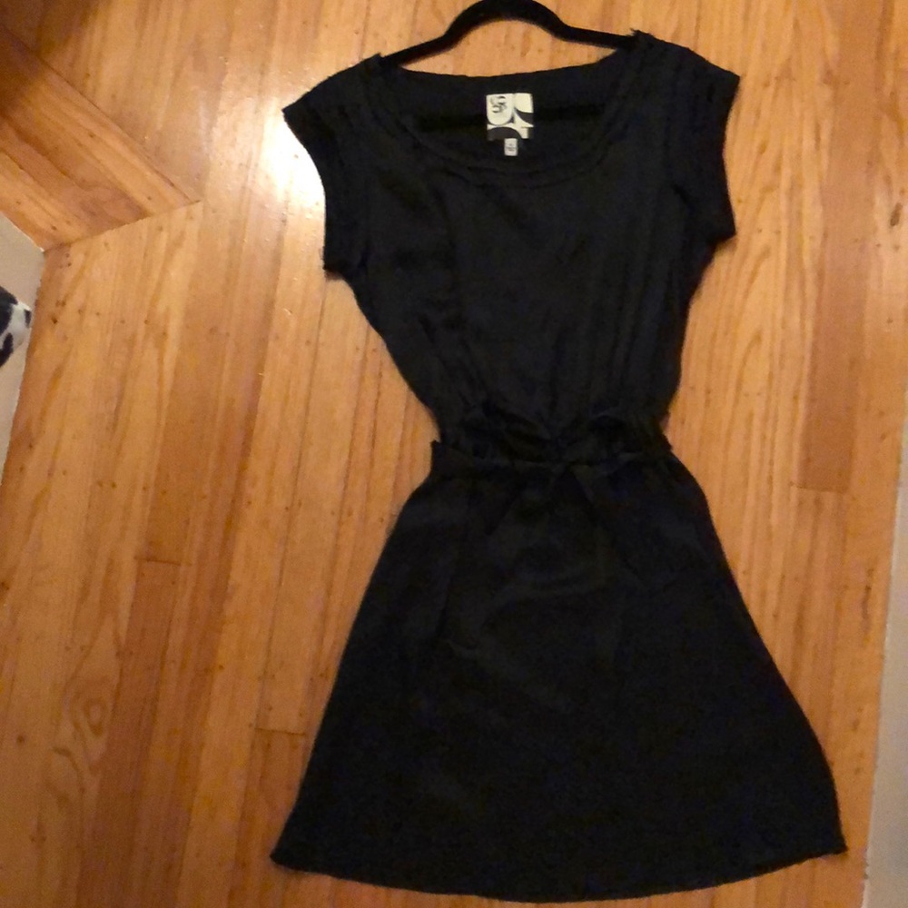Barney’s Co-op Black Silk sleeveless mini dress